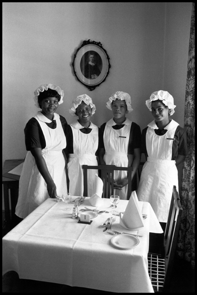 SOUTH AFRICA. Town of Graaf Reinet. 1978. Hotel maids.
